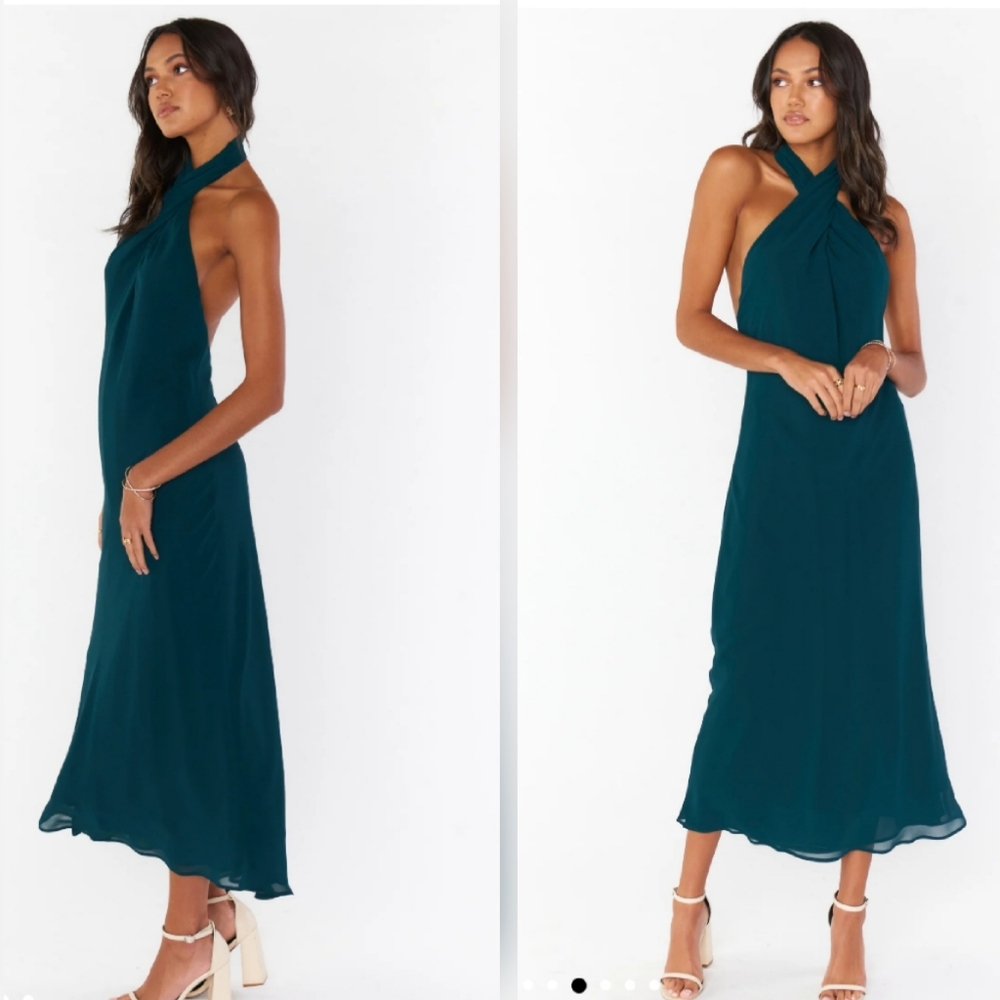 Show Me Your Mumu Jasmine Halter Midi Dress - Picture 2 of 9